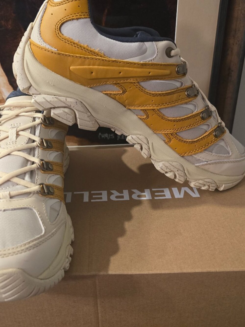 Merrell Men's Moab 3 Luxe Leather J500591 IVORY PREMIUM Hiking Shoes Sz 11 NEW